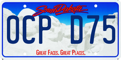 SD license plate 0CPD75