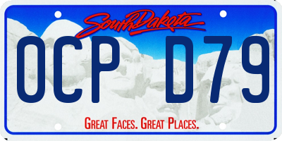 SD license plate 0CPD79