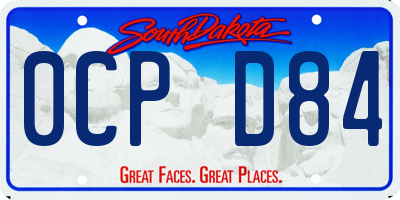 SD license plate 0CPD84