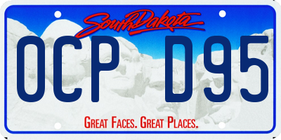 SD license plate 0CPD95