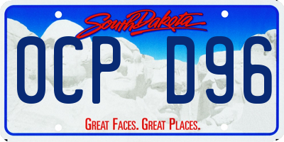 SD license plate 0CPD96