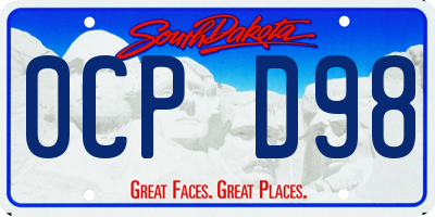 SD license plate 0CPD98