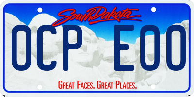 SD license plate 0CPE00