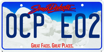 SD license plate 0CPE02