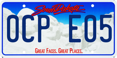 SD license plate 0CPE05
