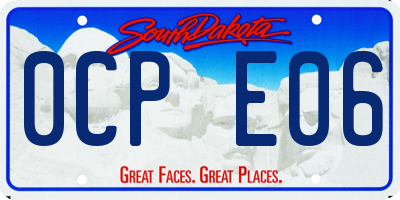 SD license plate 0CPE06