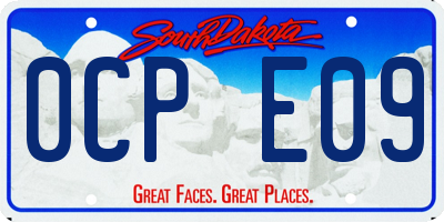 SD license plate 0CPE09