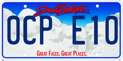 SD license plate 0CPE10