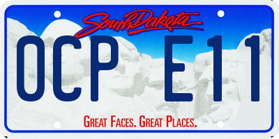 SD license plate 0CPE11