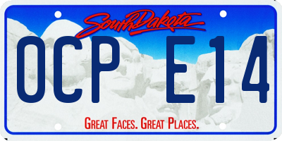 SD license plate 0CPE14