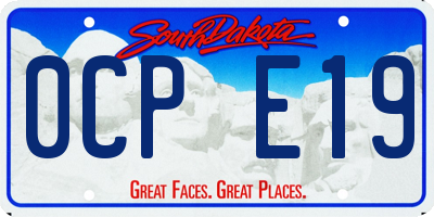 SD license plate 0CPE19
