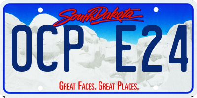 SD license plate 0CPE24