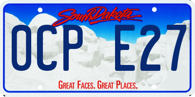 SD license plate 0CPE27