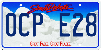 SD license plate 0CPE28