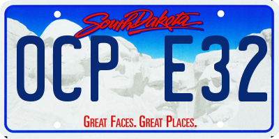 SD license plate 0CPE32