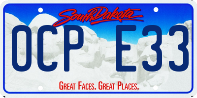 SD license plate 0CPE33