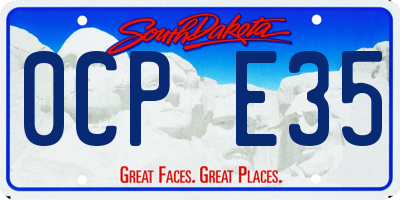 SD license plate 0CPE35