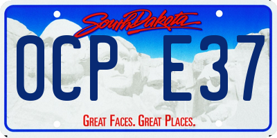 SD license plate 0CPE37