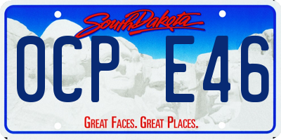 SD license plate 0CPE46