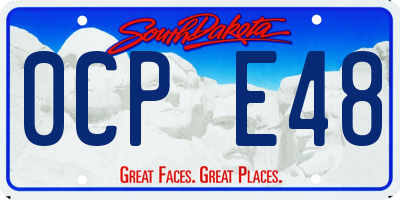 SD license plate 0CPE48