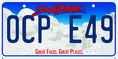 SD license plate 0CPE49