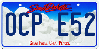 SD license plate 0CPE52