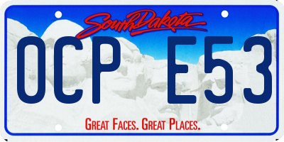 SD license plate 0CPE53