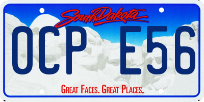 SD license plate 0CPE56