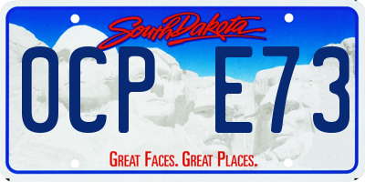 SD license plate 0CPE73