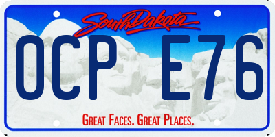 SD license plate 0CPE76