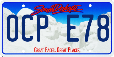 SD license plate 0CPE78