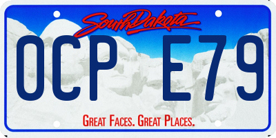 SD license plate 0CPE79