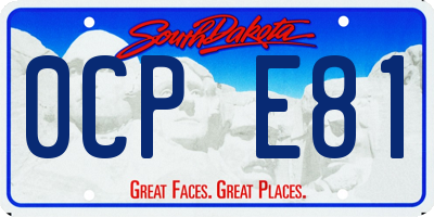 SD license plate 0CPE81