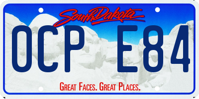 SD license plate 0CPE84