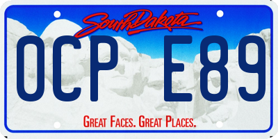 SD license plate 0CPE89