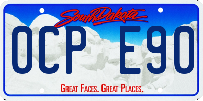SD license plate 0CPE90