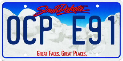 SD license plate 0CPE91