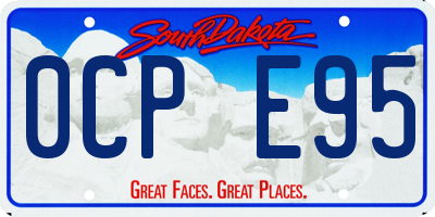 SD license plate 0CPE95