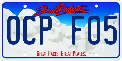 SD license plate 0CPF05