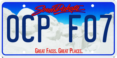 SD license plate 0CPF07