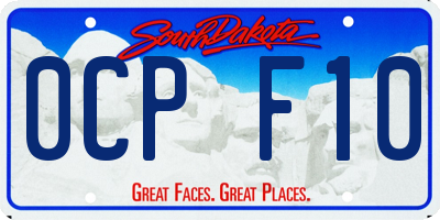 SD license plate 0CPF10