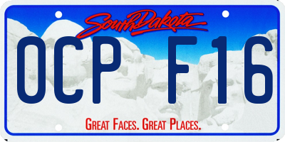 SD license plate 0CPF16