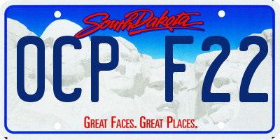 SD license plate 0CPF22