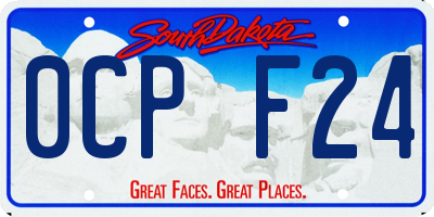 SD license plate 0CPF24