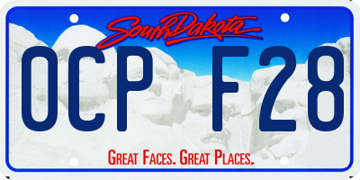 SD license plate 0CPF28