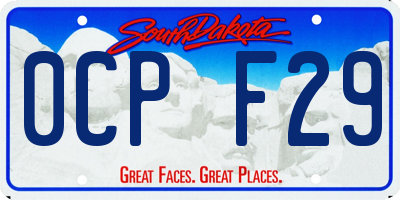 SD license plate 0CPF29