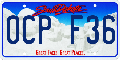 SD license plate 0CPF36