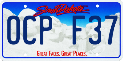SD license plate 0CPF37