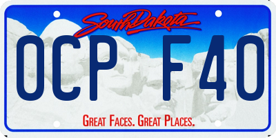 SD license plate 0CPF40