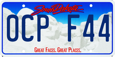 SD license plate 0CPF44